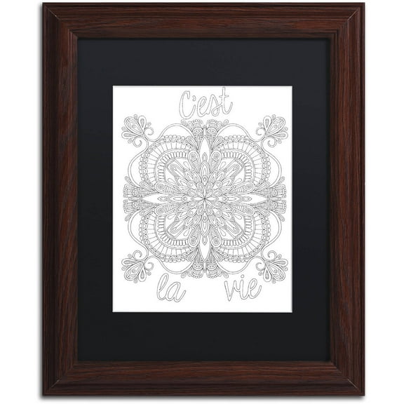 Trademark Fine Art "Inspirational Quotes 9" Canvas Art by Hello Angel, Black Matte, Wood Frame