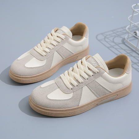 

Women‘s Sneakers Low Top Lace Up Round Toe Lightweight Soft Sole Skate Shoes
