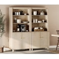 thumbnail image 3 of WAMPAT Modern 71" Tall Pantry Cabinet with Doors and Adjustable Shelves for Dining Room, 2-Column 5-Tier, Natural Oak, 3 of 7