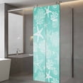 thumbnail image 3 of Teal Ombre Coastal Window Privacy Film, Nautical Beach Starfish Coral Summer Static Cling UV Sun Blocking Heat Control Window Tint Day and Night, Non-Adhesive One Way Privacy Cover 23.6''x59'', 3 of 7