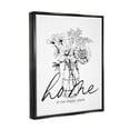 thumbnail image 3 of Stupell Industries Home Happy Place Flower Blossoms Jar Bouquet Graphic Art Jet Black Floating Framed Canvas Print Wall Art, Design by Lettered and Lined, 3 of 5