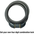 thumbnail image 6 of Lennon Bike Helmet with LED Safety Light &  Set Your Own Combination Cable Bike Lock, Black, 6 of 6