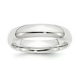 thumbnail image 6 of Platinum 5mm Half-Round Comfort Fit Lightweight Band Ring Size 6, 6 of 7