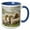 Blue/White, variant on 3drose, Warm and Fuzzy Canada Geese Goslings Crowd Together., 15oz Mug