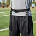thumbnail image 3 of Hfppkn 2 Pack Flag Football Waist Belt Set with 2 Flags Audible Pop for Adult Recreational Play 120cm Black, 3 of 7
