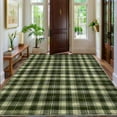 thumbnail image 4 of Haperlare 9'x12' Modern Plaid Area Rug Washable Rugs, Non Slip Ultra Soft Rug Stain Resistant Farmhouse Rug Carpet for Living Room Bedroom Dining Room, Dark Green, 4 of 8
