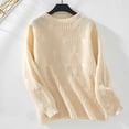 thumbnail image 2 of Giftesty Sweaters for Women Plus Size Women's Casual Round Neck Long Sleeve Sweater Knitted Stripe Loose Blouse Tops, 2 of 3