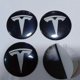 thumbnail image 4 of For Tesla Model Center Caps Hub Cover Screw Cap Logo Kit Decorative Tires Cap Modification Accessories Black Black Label, 4 of 5