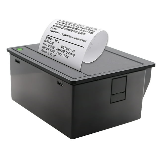 80mm Embedded Thermal Printer Module with TTL+RS232+USB Connections Supports ESC/POS Commands 72mm Printing Width 180mm/s Speed Auto Paper Cutter Compatible with Windows Linux Android System