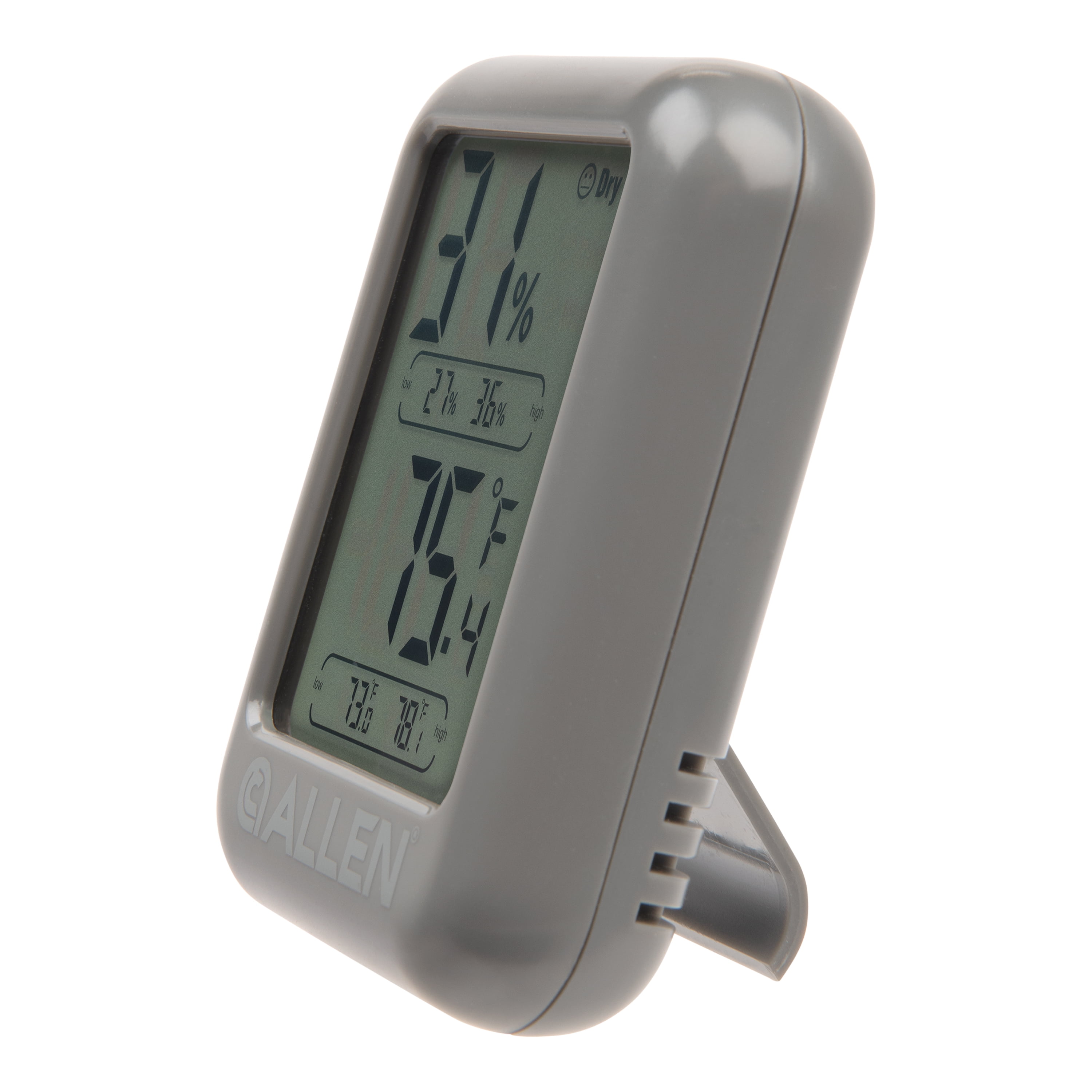 Allen Company Digital Electronic Hygrometer, Gray, Includes 1 AAA Battery, Fahrenheit & Celsius Measurements