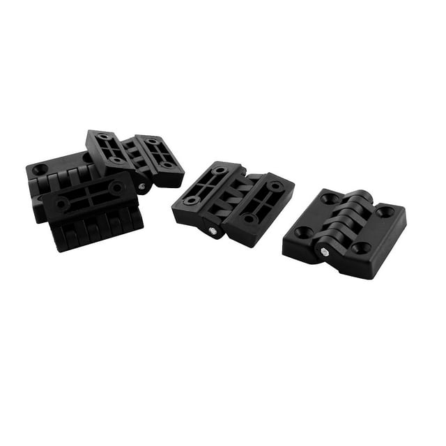 5 Piezas de bisagra de puerta de armario de muebles plegables de plástico rectangular 40mmx40mm