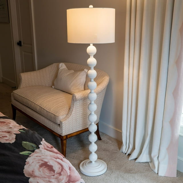 Decor Therapy 59" Stacked Ball Floor Lamp with White Shade, Multiple