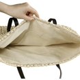 thumbnail image 4 of Bolso tejido de paja para mujer, bolso de hombro tejido hecho a mano de playa grande, bolso de paja, 4 of 5