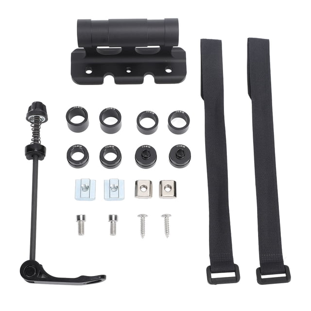 Portaequipajes de eje pasante con liberación rápida para horquilla de bicicleta, color negro, para portaequipajes de techo de coche con deslizador