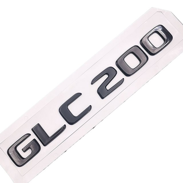 ZWEIP Car Rear Tail Emblem Number Letters Car Sticker For Mercedes Benz GLC200 GLC 200 Chrome Silver/ Matte Black