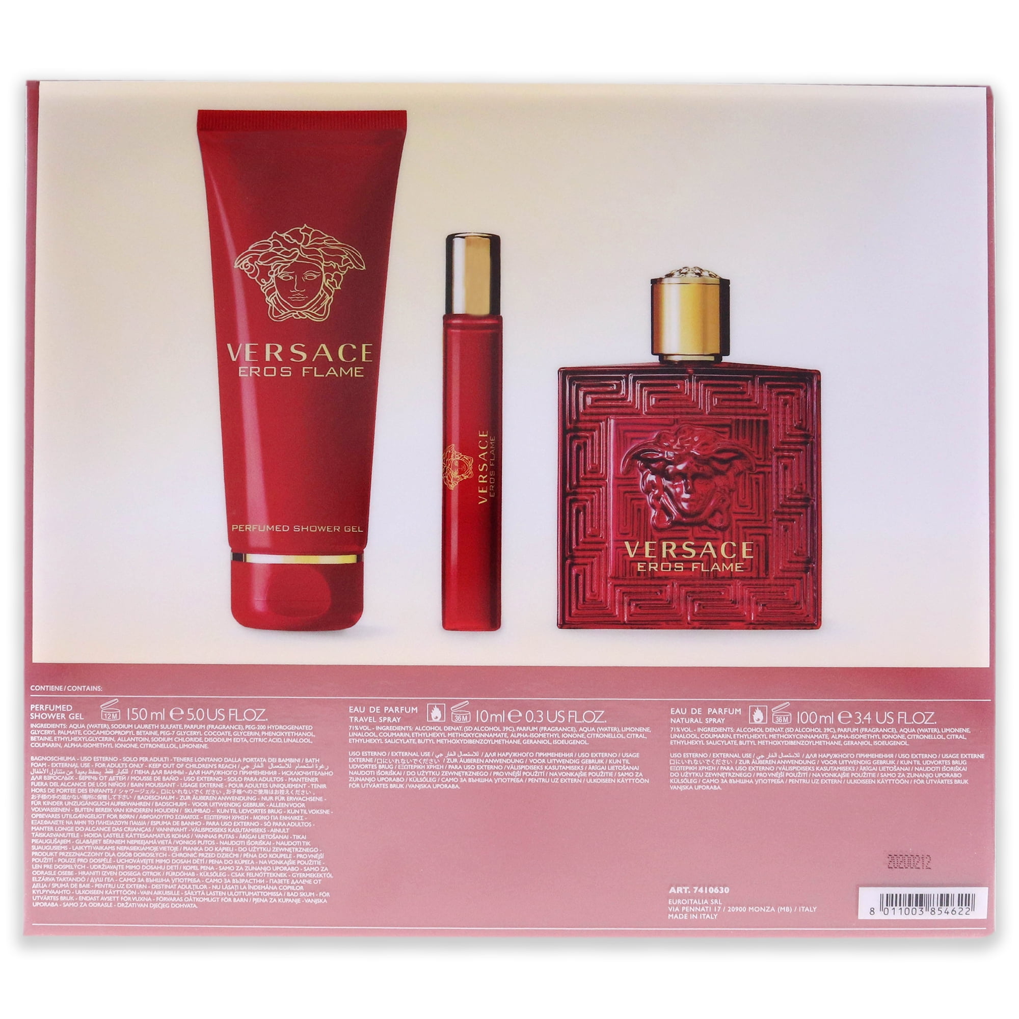 VERSACE Eros & Eros Flame 30mLセット 2 PC Versace Eros FLAME Eau de Parfum Spray 3.4 oz + 1.0 oz