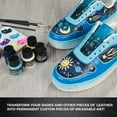 thumbnail image 4 of Crazy Colors Grass Green Premium Acrylic Leather and Shoe Paint, 2 oz Bottle - Flexible, Crack, Scratch, Peel Resistant - Artist Create Custom Sneakers, Jackets, Bags, Purses, Furniture Artwork, 4 of 5