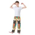 thumbnail image 2 of FORMRS Boys Pajama Pants with Pockets Size 13-14Y Kids Lounge Sleep Bottoms, Colorful Black Cat, 2 of 8