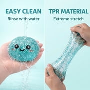 Glitter Dumpling Squishy Mystery Box Squeeze Toy, Squishy Dumpling Fidget Toys for Adults, Stress Relief Sensory Toy(LightBlue)
