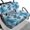 Blue, variant on HUIACONG Blue Tie Dye Pattern All-Weather Protection Golf Cart Seat Cover for Outdoor Travel, Golf Cart Seat Covers 2 Pack Universal Design