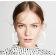 thumbnail image 2 of Clip on XXlarge white, clear, brown wavy open back hoop earrings, 2 of 4