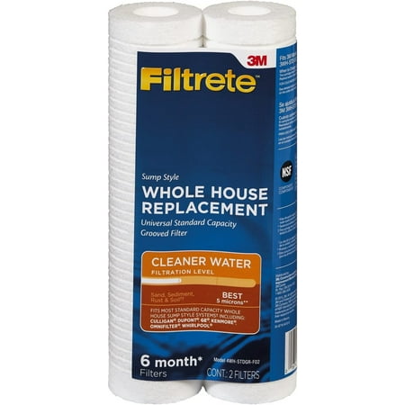 

Filtrete Standard Capacity Whole House String Wound Replacement Water Filter 3WH-STDSW-F02 2 pack for use with 3WH-STD-S01 System