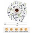 thumbnail image 6 of 13 Inch Round Placemats Set of 6, Grey Green Botanical Non Slip Heat Insulation PP Table Mats, Watercolor Spring Floral Summer Leaf Washable Place Mats for Kitchen Dining Party Table Decor, 6 of 7