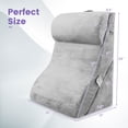 thumbnail image 2 of Gymax 3PCS Orthopedic Bed Wedge Pillow Set Adjustable Support for Back Neck Grey, 2 of 9