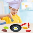 thumbnail image 5 of 8 Pcs Kids Kitchen Pretend Play Set - Realistic Cooking Toy with Food & Utensils for Toddler Role Play Parent-Child Fun, 5 of 10