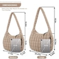 thumbnail image 2 of Bolsa acolchada UIXIZQ para mujer, acolchada, de nailon, color caqui, 2 of 7