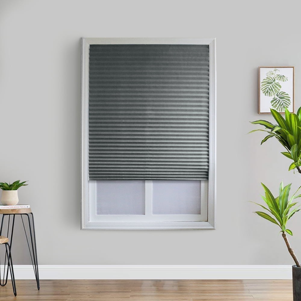 Htovila Cordless Pleated Light Filtering Window Blinds Shades Blackout