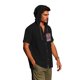 thumbnail image 5 of Camisa de Manga Corta de los Hombres con Capucha de Cárdigan Impresa con Botón con Bolsillos Top Casual para Primavera Verano, 5 of 9