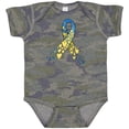 thumbnail image 3 of Inktastic Down Syndrome Awareness Blue and Yellow Hearts Ribbon Boys or Girls Baby Bodysuit, 3 of 5