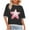 Black, variant on Heisall Womens Tops Short Sleeve Round Neck Loose Casual Star Print Tshirts Fashion