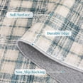 thumbnail image 3 of HIWEAVER Blue/Beige 5' x 7' Distressed Neutral Plaid Area Rug for Living Room Washable Non Slip Modern Checked Indoor Carpet for Bedroom Decor Low Pile Farmhouse Floor Cover, 3 of 6