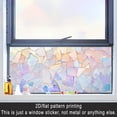 thumbnail image 6 of 2D flat, 1 piece of iridescent Mosaic art stained glass sticker - Colorful fragment style frosted window film 17.71×39.37in (45×100cm). Electrostatic adsorption PVC window stickers, with dreamy and b, 6 of 7