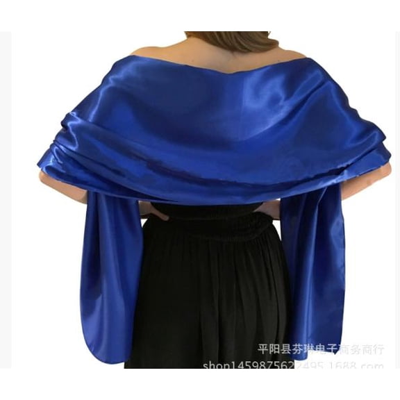 AURARMLET Wedding Satin Shawl for Bride - Evening Scarf Wraps - Bridesmaid Party Cape Stole - Bridal Wedding Cloak for Women Celebrations