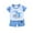 A-Light Blue, variant on Zwiiyzr 6M-8Y Toddler Baby Girl Boy Summer Clothes Casual Short Sleeve Tops Round Neck Printed Tops Shorts Sets Light Blue