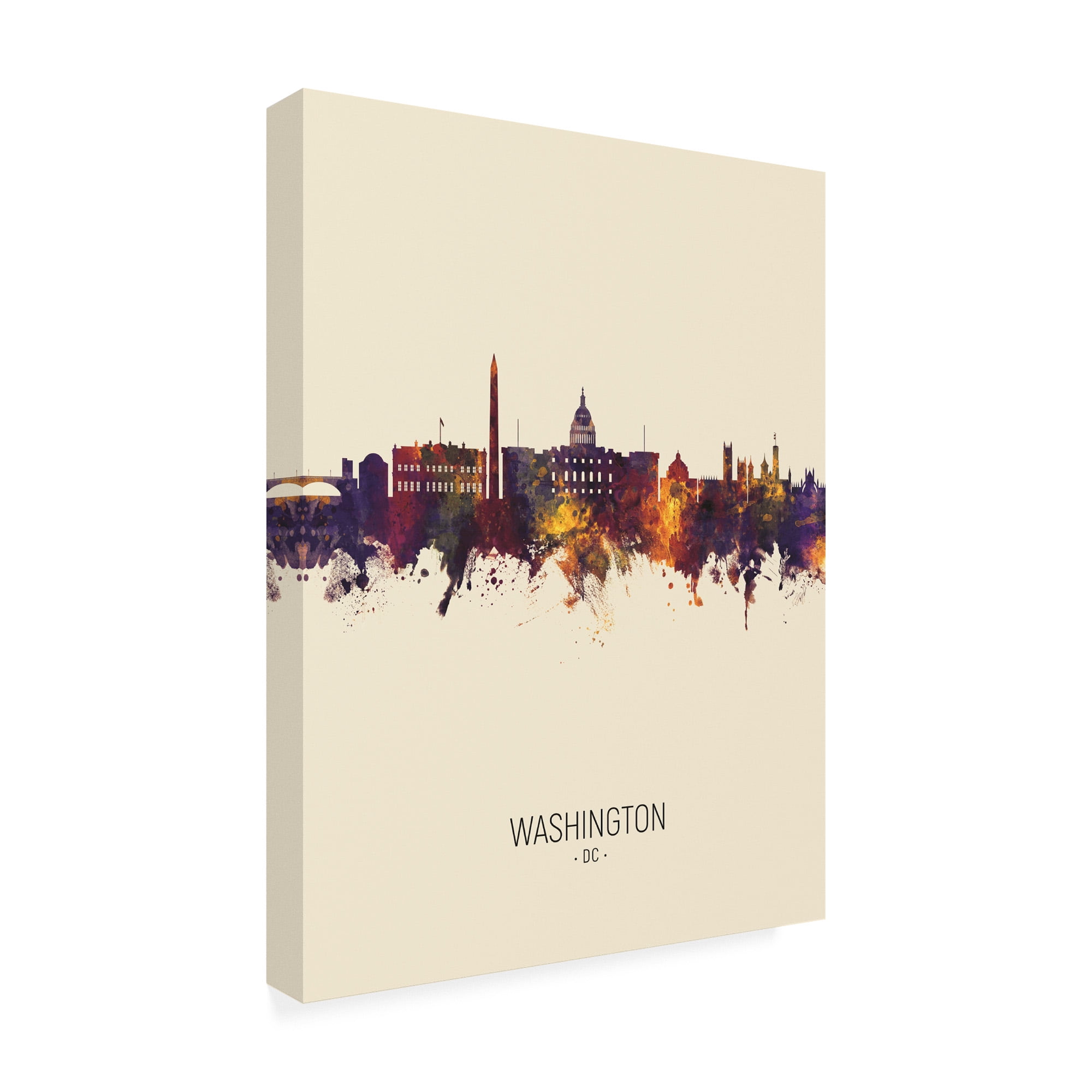 Trademark Fine Art 'Washington DC Skyline Portrait III' Canvas Art by Michael Tompsett