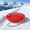 Red, variant on Round Snow Sled Disc for Kids and Adults, Thick Portable Skiing Pad with Anti-Skid Sunk Seat, Versatile Slider for Snow, Grass, and Sand, Comfortable Oversized Handle Design up to 220lbs