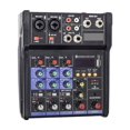 thumbnail image 4 of RU-4T Professional Sound Au--dio USB Mixer 4 Channel 48V Phantom Power Reverbration Mixing Console Player USB Music For DJ ,Reduced Noise, 4 of 6