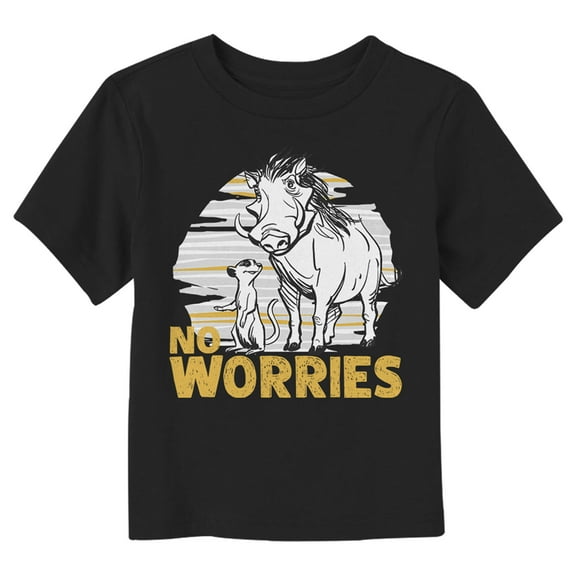 Toddler's Lion King No Worries Besties Graphic Tee Black 5T