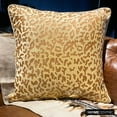 thumbnail image 4 of The HomeCentric Cushion Cover, Decorative Throw Pillows Cover, 24"x 24" Animal Print Theme Velvet Pillow Covers, Square Throw Pillows Cover, Gold Pillow Covers Pack of 2, 24x24 inch (60x60 cm) - Roar, 4 of 10