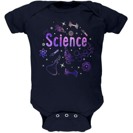 

Science Tools Atoms Space Scientist Teacher Soft Baby One Piece Navy 3-6 M