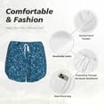 thumbnail image 4 of KLL Blue Glitter Pattern Shorts Women,Athletic Shorts High Waisted Running Shorts Pocket Sporty Short Gym Elastic Workout Shorts-X-Large, 4 of 7