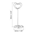 thumbnail image 2 of Unique Bargains 3.3 Inch Table Number Holder, 10 Pack Wire Photo Picture Place Card Seating Labels Heart Shape Clips, Silver Tone, 2 of 5