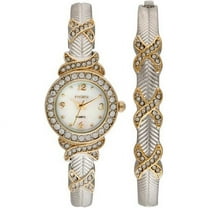 Elgin Women's Quartz Analog Watch with Matching Bracelet, Two-Tone, Water Resistant (EG9026ST)