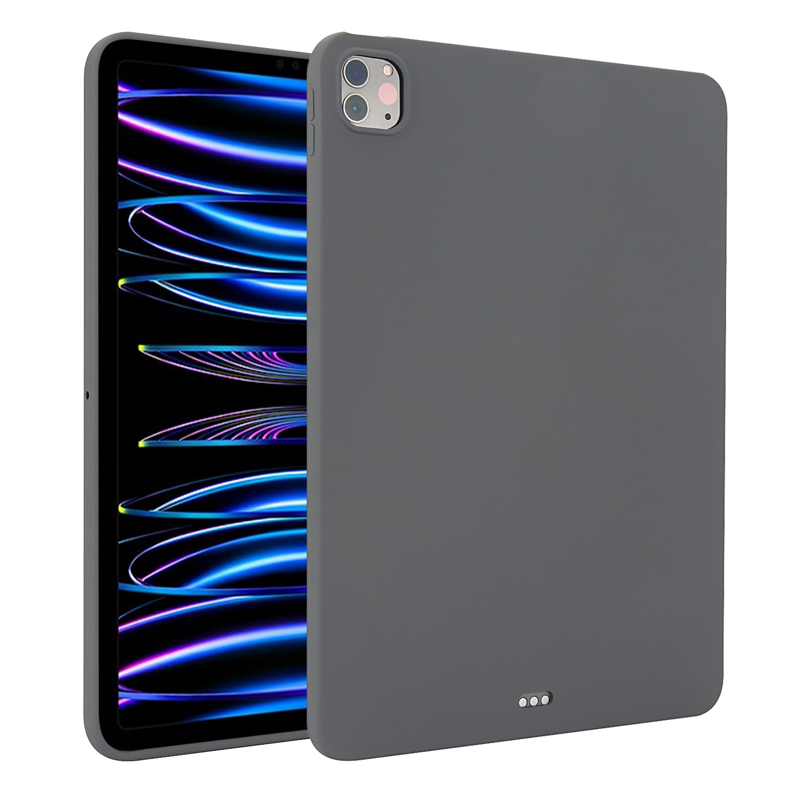 Dteck for iPad Pro 11 inch Tablet Case 2022/2021/2020/2018 Model (4th/3rd/2nd/1st Generation), Slim Lightweight Soft TPU Back Shockproof Cover Flexible Silicone Bumper Drop Proof Shell,Gray