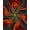 Red Orange Black, Pattern 5, variant on ODIKA Volcano Blazing Deep Volcanic Crevice Spiral Energy Radiating for Home Office, Gaming Room, Under Desk, Non-Slip Chair-Friendly