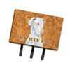 Carolines Treasures LH9444TH68 White Great Dane Wipe your Paws Leash or Key Holder, Triple, multicolor